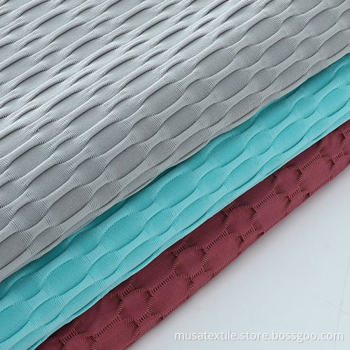 Tissu de yoga de fitness en polyester de couleur personnalisée